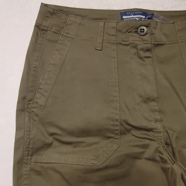 NWOT‎ Army Olive Green Denim Pants Ankle Zipper Grunge Minimalist Utility - 28 - Image 4