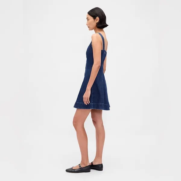 Gap Denim Zip-Front Mini Dress - Image 3