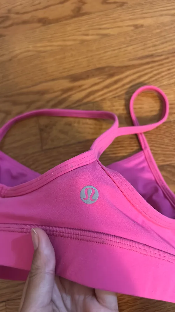 Lululemon Sonic Pink Flow Y Sports Bra - Image 4