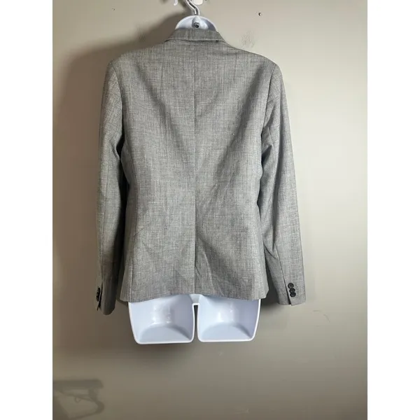 Banana Republic Grey Single Button Blazer Jacket‎ Heathered Size 8 Professional - Image 5