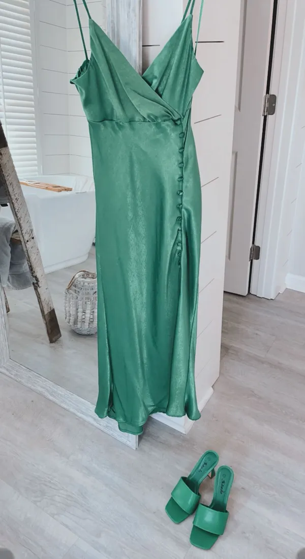 ZARA Green Midi Dress - Image 2