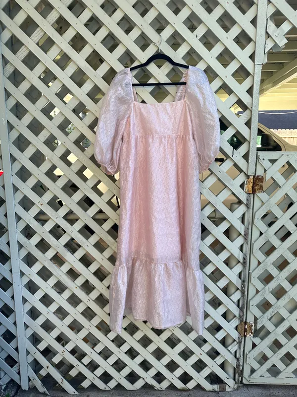 Anthropologie Textured Puff-Sleeve Dress - Image 6