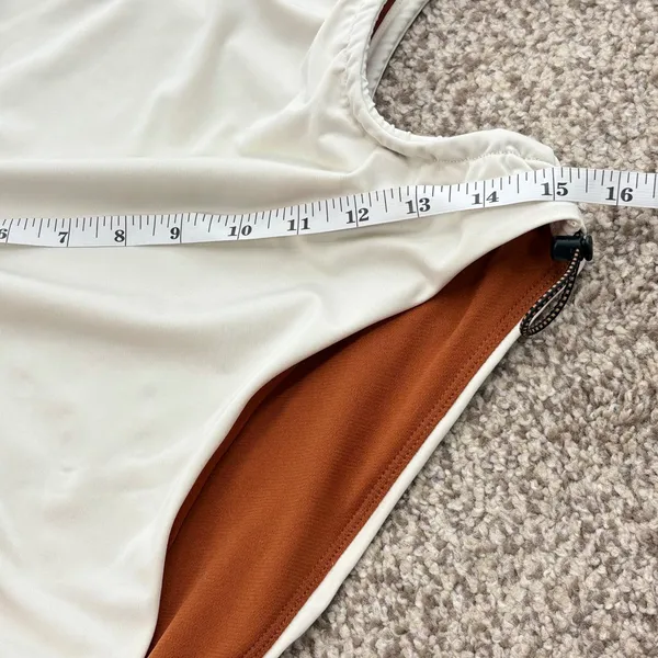 Nike Explore Wild Cutout Swimsuit Womens LG‎ Beige One Piece Beach Vacation - Image 12