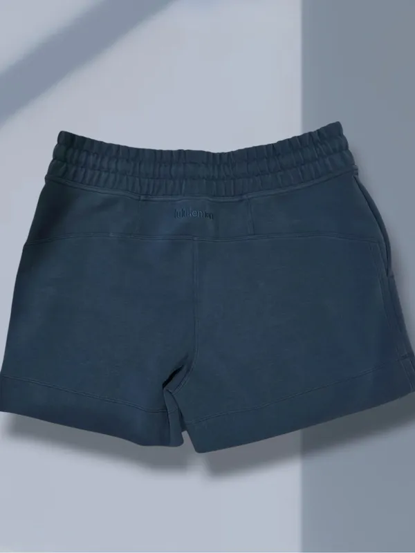 Lululemon High Rise Lounge Sweat Shorts Dark Blue Size 12 4" Inseam - Image 5