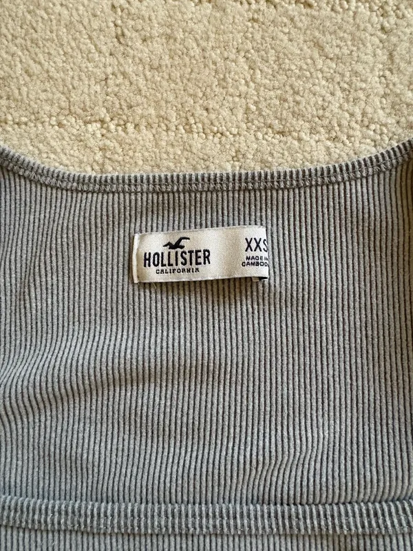 Hollister Ribbed Seamless Fabric Square-Neck Top - Image 2