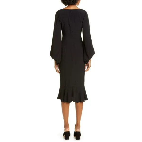 STAUD Lara Balloon Sleeve Midi Dress New with Tags‎ Size 8 - Image 5
