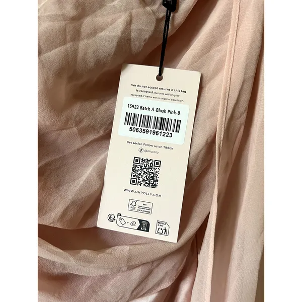 Oh Polly Giada Scarf-Detail Midmaxi Dress Blush Pink Size 4 New - Image 10