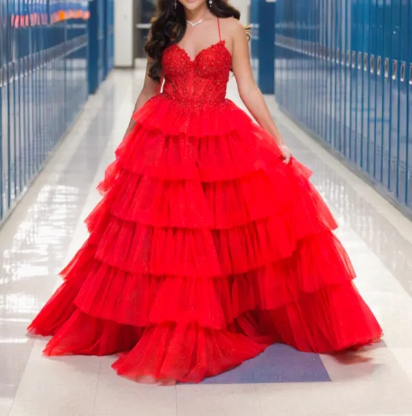Sherri Hill Red Prom/Homecoming/ Pageant Dress - Image 2