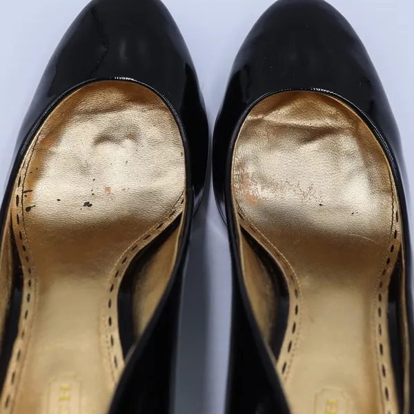 Coach Sheri Patent Leather Pumps Women 9B Black Round Toe Block Heel A3945 F2080 - Image 8