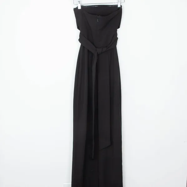Lulus Womens Evening Maxi Dress XS Black Strapless Crisscross‎ Front Slit - Image 8
