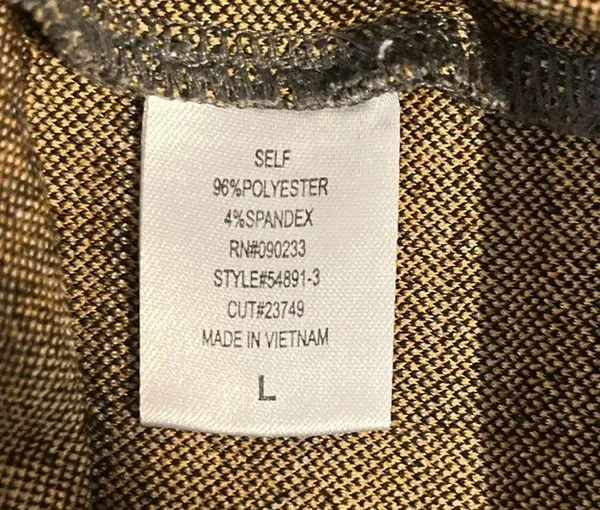 PacSun LA Retro Houndstooth Window Pane Elastic Waist Pull On Pants L - Image 7
