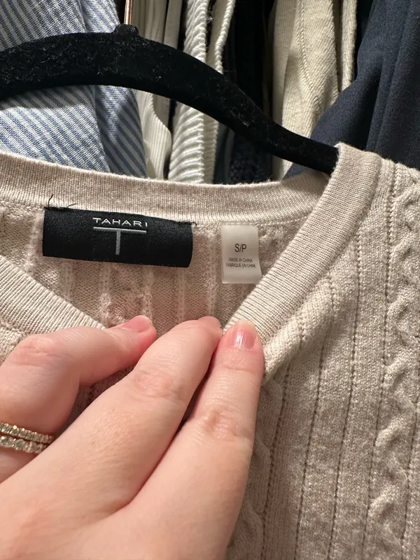 Elie Tahari Cable Knit Puff Sleeve Top - Image 3