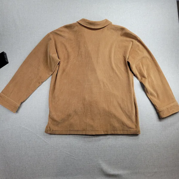 Madewell‎ Redford Womens Corduroy Blazer Jacket Size L Tan Knit Double Breasted - Image 6
