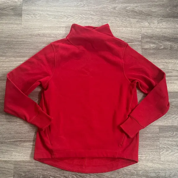 Athleta Vibrant Red Turtleneck Women’s Mock Neck Cozy Sweater Medium - Image 2