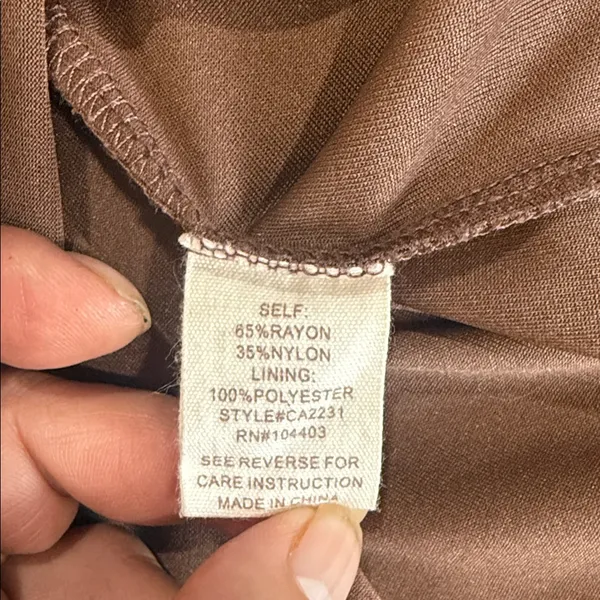 by the RiverTiered Puff-Sleeve Midi Dress in Warm Brown size S - Image 8