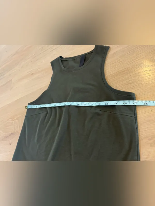 Lululemon Minimal Tank Dark Olive MEASUREMENTS - Image 6
