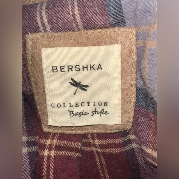 EUC BERSHKA Double Breasted Peacoat  Wool Swing Jacket LIGHT BROWN Coat. - Image 3