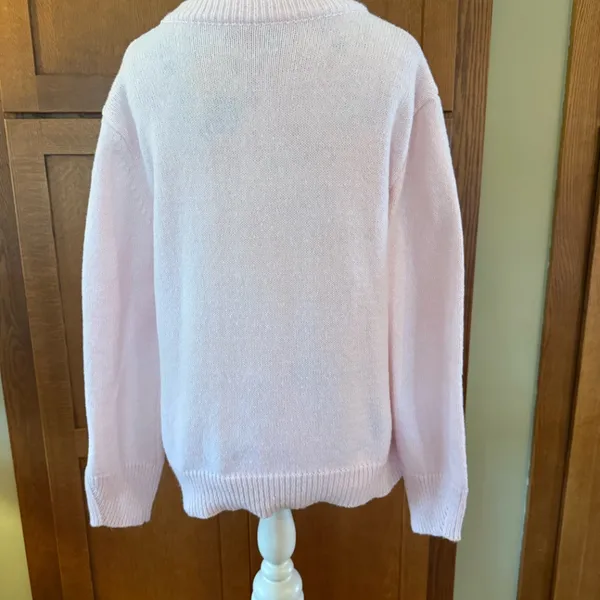 CREW NECK BABY PINK SWEATER - Image 2