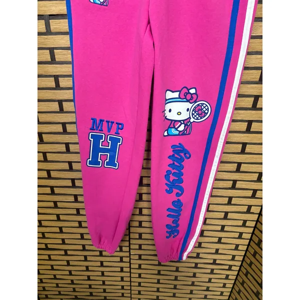 Hello Kitty Pink And‎ Blue Jogger Sweat Pants Size XS - Image 4