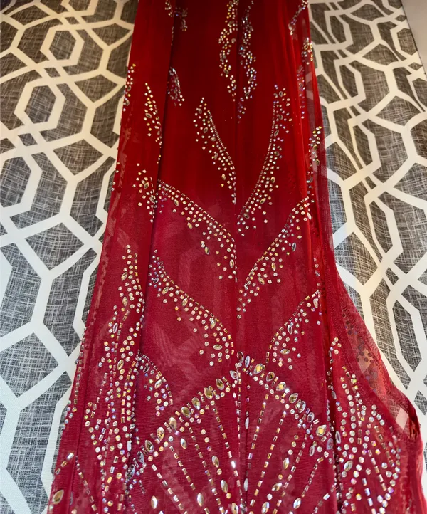 Red Maxi Dress Boutique Dress - Image 9