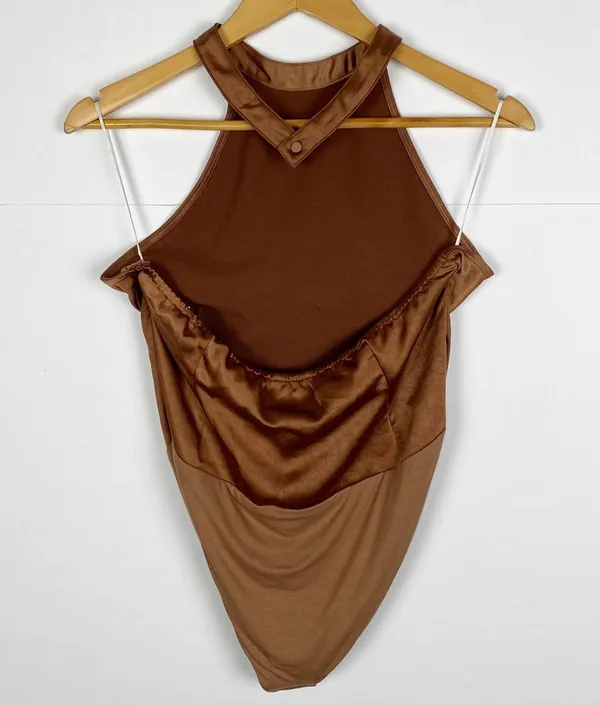Princess Polly Stanley Bodysuit Brown Size 10 - Image 2