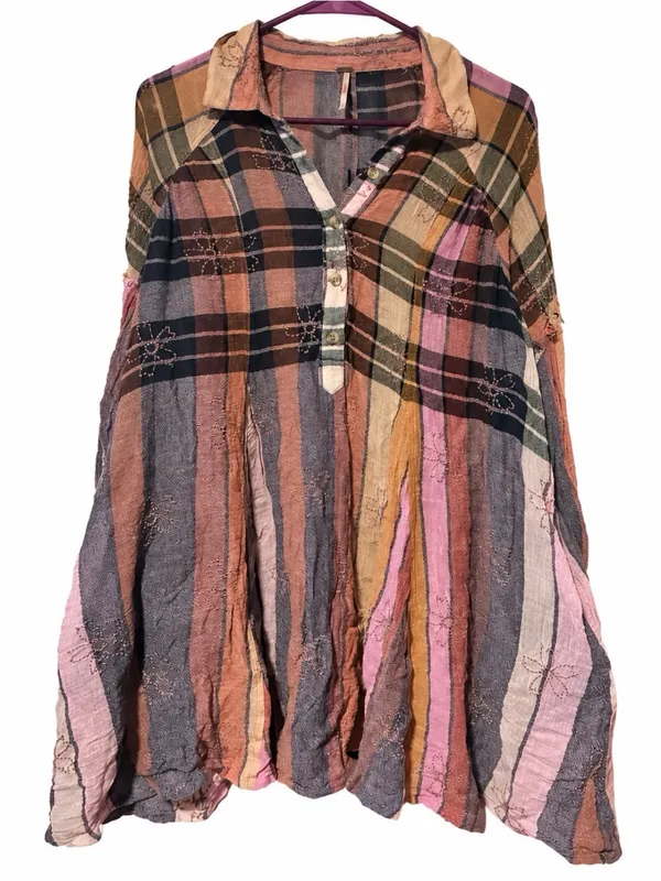 Free People Free People Mini Dress Penny Shirtdress plaid - Image 2