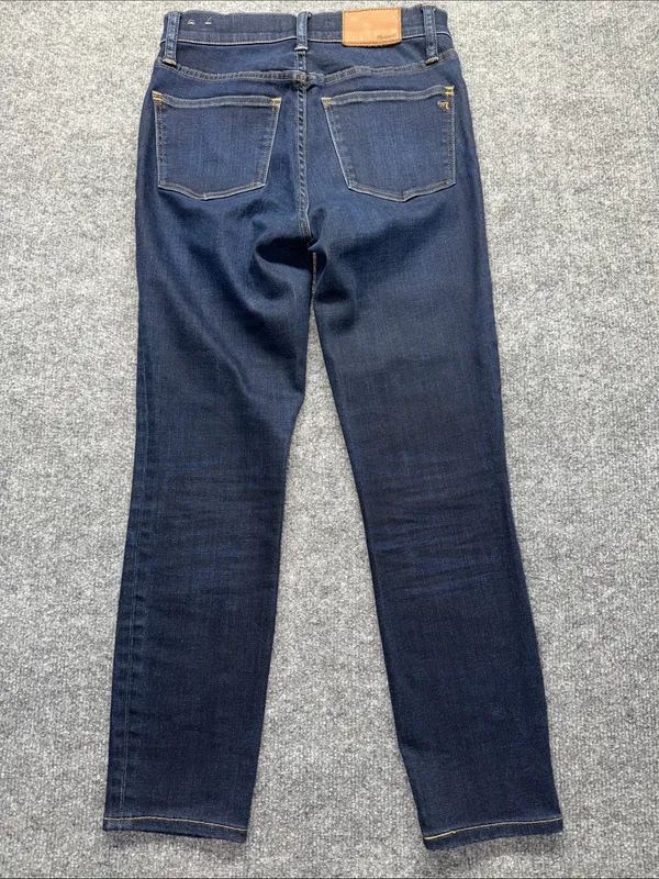 Madewell 9” High-Rise Skinny Jeans in Dark Indigo Wash - Image 3
