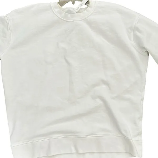 Lululemon Perfectly Oversized Crew sweatshirt in white size 8 - Image 4