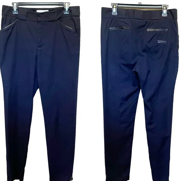 ALC Navy Blue Zip Ankle Dress Career Casual Pants Women’s Size 6 - Image 11