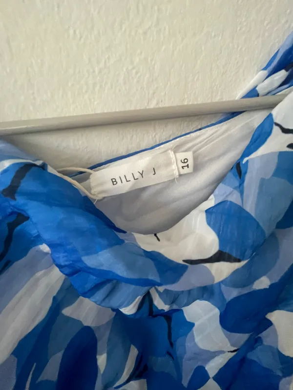 Billy J Blue Floral Dress - Image 5