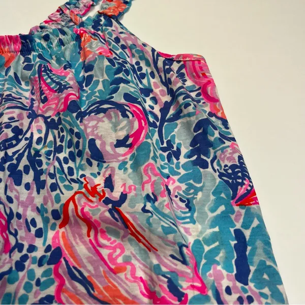 Lilly Pulitzer Womens‎ Size XS Ruffle Tank Top Scoop Neck Blouse Coastal Beach - Image 6
