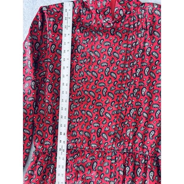 Vintage Talbots Paisley Maxi Dress Prairiecore Cottagecore Long Sleeve Womens 12 - Image 8