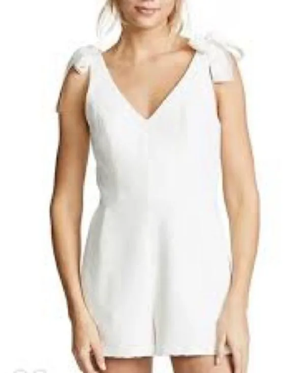 Amanda Uprichard Gimlet Ivory Romper Size Medium - Image 3