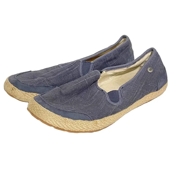 UGG Shoes 7.5 Delizah‎ Casual Slip On Loafers Espadrille 1002886 Blue Closed Toe - Image 2