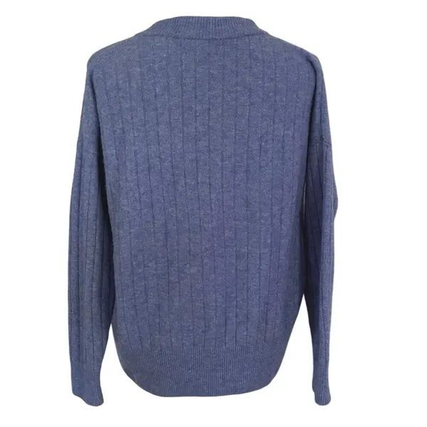 Madewell Size S Bowden Henley Sweater Coziest Yarn Heather Sky Wool Alpaca - Image 3