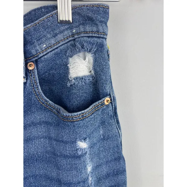 Abercrombie & Fitch The ’90s Straight Ultra High Rise Jeans Size 29 8R Blue Dist - Image 3