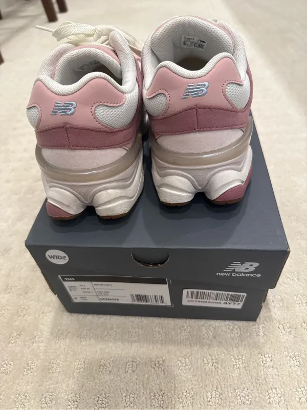 New Balance 9060 Pink White Wide Sneakers Women’s 6.5 W GC9060FR - Image 4