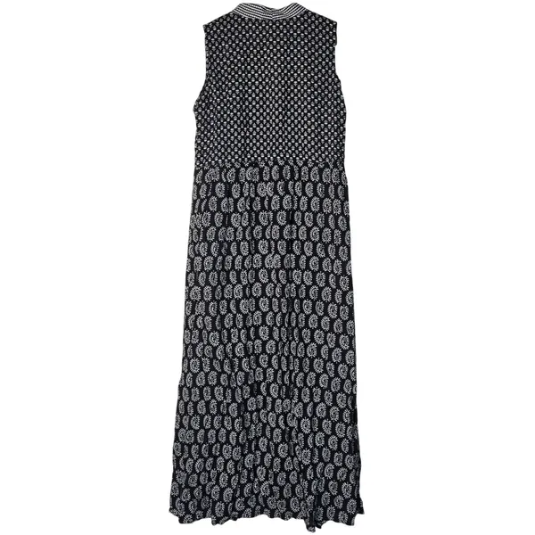 Shyla Nightwear Black White Block Print Cotton Maxi Gown Dress Womens Medium - Image 2