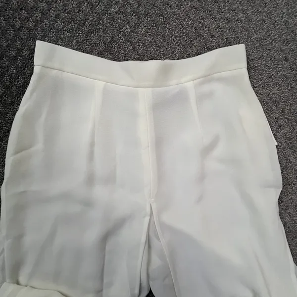 NWT Metaphor Ivory Layered Flowy Beach Cruise Dress Pants Med‎ Wide Leg Comfort - Image 3