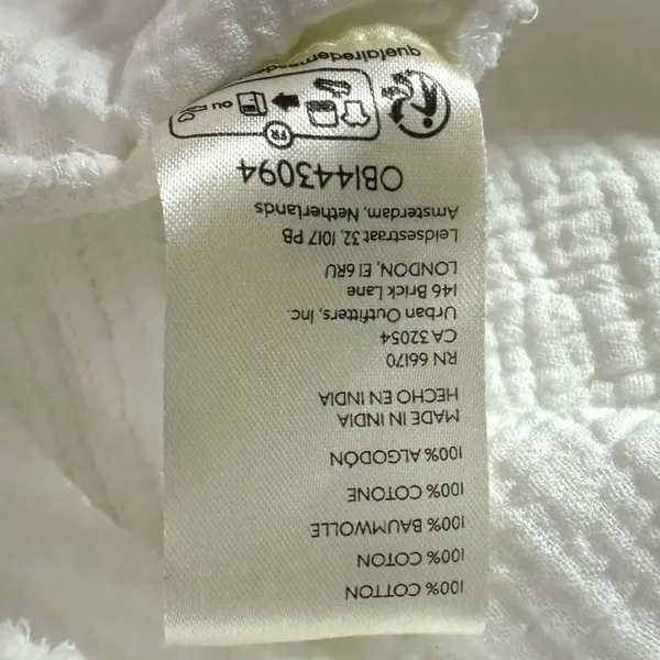 Free People Summer Daydream Buttondown Top in Ivory Size Small Gauze Oversized - Image 13