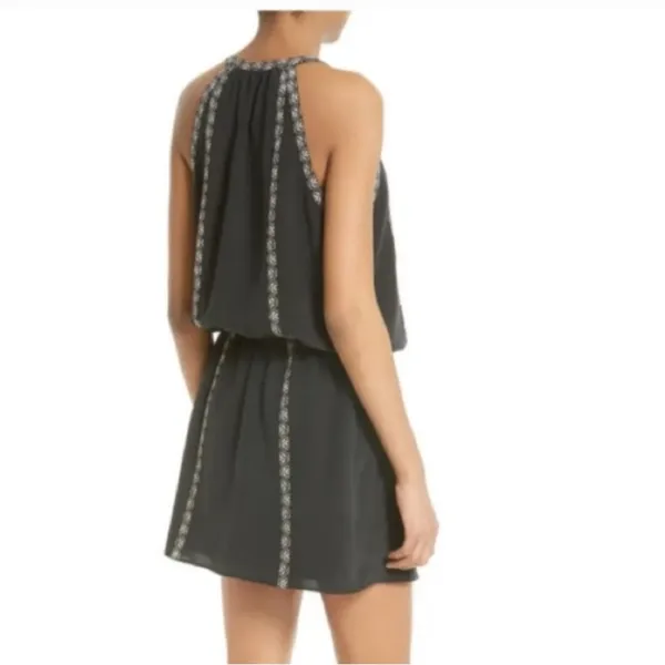 Joie NWT ODANDA Silk Trompe L’oeil Embroidered Boho Sleeveless Mini Dress S - Image 2