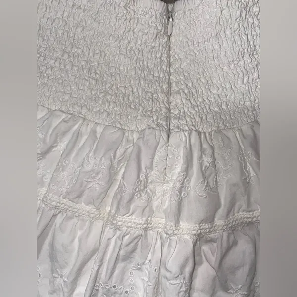 Zara White Tiered Women's Skirt - Image 6