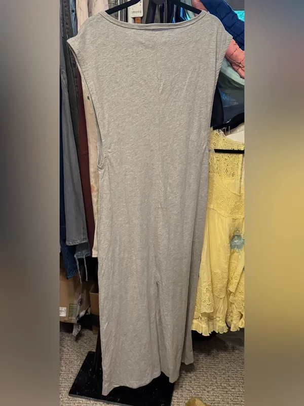 NWOT Free People Free-est Drift Street Cotton-Jersey Maxi Dress - Grey - S *IR* - Image 7