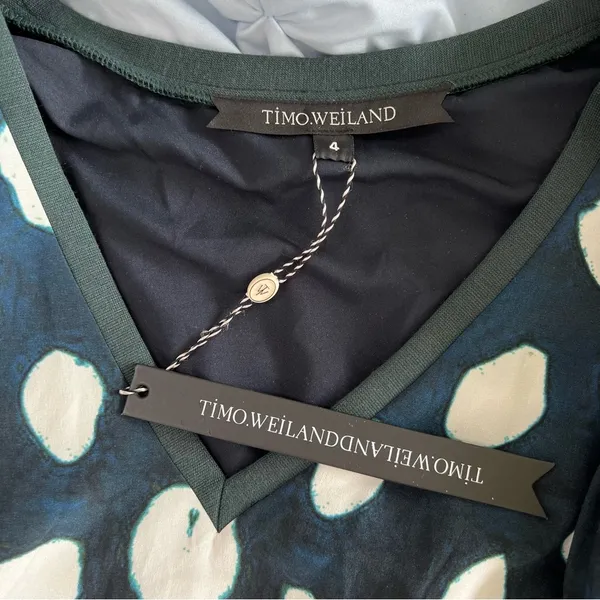 Timo Weiland Polka Dot Silk Dress Size 4 - Image 9