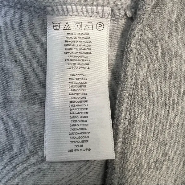 MICHAEL Michael Kors Gray Velour Hooded Sweatshirt Size Medium - Image 7