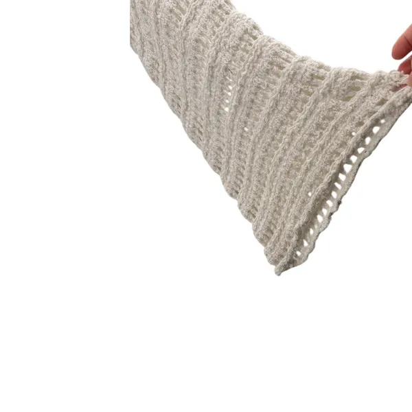 Free People Caught Up Crochet Bell Sleeve Crop‎ Sweater Boho Womens Size Small - Image 9