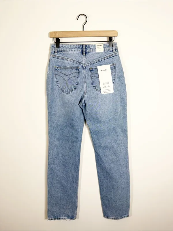 NWT Rolla’s Classic Straight 90s Blue Jeans Denim Size 25 - Image 5
