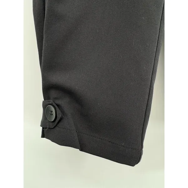Dazy Baggie Ankle Pants Womens Large Black Pleated Front Minimalist Basic Slacks - Image 5