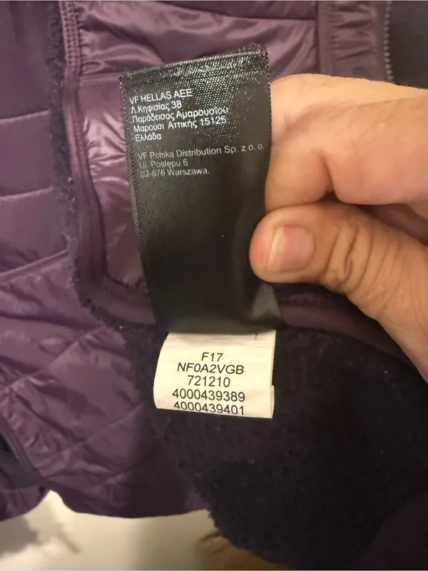 The North Face Women's Purple Quilted Hooded Jacket L - Image 6