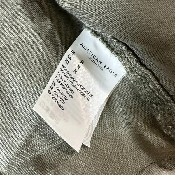 AMERICAN EAGLE Camo Camouflage Shirt Jacket Shacket Size Medium Green - Image 7